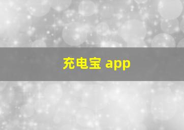 充电宝 app